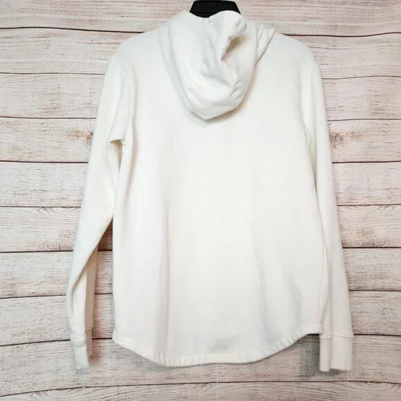 The North Face Half Dome Sweatshirt Hoodie Pullover Size L Ivory Pink Blue Women - Picture 12 of 16